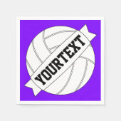 カスタム文字&カラーバレーボールカクテルナプキンス スタンダードカクテルナプキン (正面)