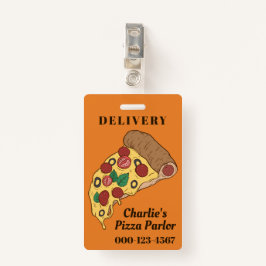 カスタム文字&カラーピザスライスバッジ バッジ