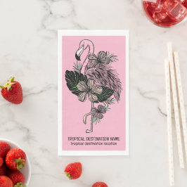 カスタム文字&カラーピンクフラミンゴ