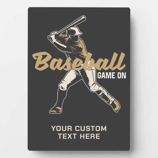 カスタム文字&カラー野球選手 フォトプラーク (正面)