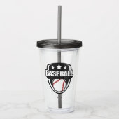 カスタム文字&カラー野球 アクリルタンブラー (正面)