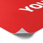 カスタム文字&カラー野球 ポスター (角)