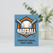 カスタム文字&カラー野球 ポストカード (スタンド正面)