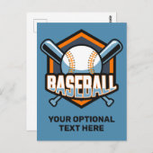 カスタム文字&カラー野球 ポストカード (正面/裏面)