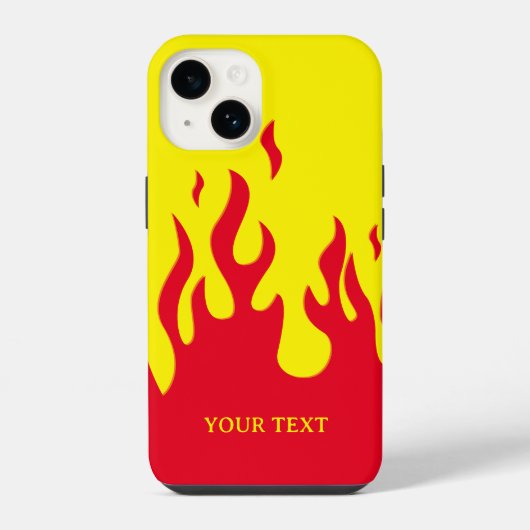 【カスタム文字&カラー】様式化した炎 iPhoneケース (裏面)