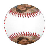 カスタム文字 – ギフトパーソナライズされたPhoto & Baseball 野球ボール (裏面)