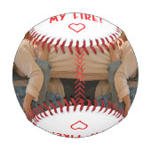 カスタム文字 – ギフトパーソナライズされたPhoto & Baseball 野球ボール (正面)