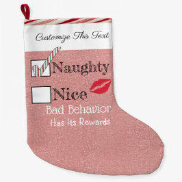 カスタム文字/クリスマスバラ金ゴールドグリッターいけな ラージクリスマスストッキング