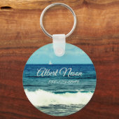 カスタム文字 |セーリングボート キーホルダー (正面)