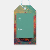 カスタム文字、ディワリグローラベル ギフトタグ (裏面)