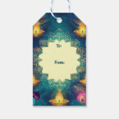 カスタム文字、ディワリスプレンダーラベルグロー&祝 ギフトタグ (裏面)