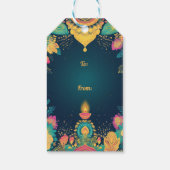 カスタム文字、ディワリ放射光 – 光と繁栄 ギフトタグ (裏面)