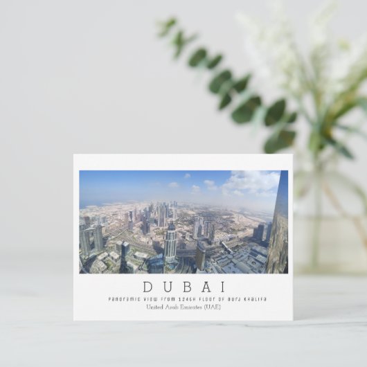 カスタム文字，ドバイ，アラブ首長国統一された連邦絵葉書 ポストカード (スタンド正面)