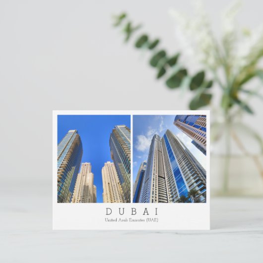 カスタム文字，ドバイ，アラブ首長国統一された連邦絵葉書 ポストカード (スタンド正面)