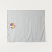 カスタム文字&ハッシュタグ・サンセットイベントテーブルクロス タペストリー (正面(横))