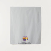 カスタム文字&ハッシュタグ・サンセットイベントテーブルクロス タペストリー (正面)