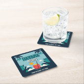 カスタム文字「ハバナの夜」 スクエアペーパーコースター (インサイチュ)