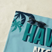 カスタム文字「ハバナの夜」 ビーチタオル (インサイチュ)