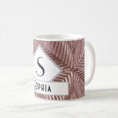カスタム文字/バラ金ゴールドアールデコメタリックエレガント コーヒーマグカップ (正面右)