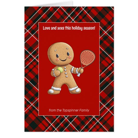 🎾🎄カスタム文字、パデル動力クリスマス (正面)