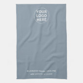 カスタム文字&ビジネスロゴ埃っぽいブループロモーション キッチンタオル (縦)