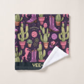 カスタム文字🐴 🌵ピックボール女性のカーボーイ バスタオルセット (ウォッシュタオル)