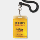 カスタム文字&フォトBEERバッジ バッジ (正面（ネックストラップ付）)