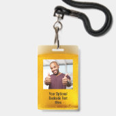 カスタム文字&フォトBEERバッジ バッジ (裏面（ネックストラップ付）)