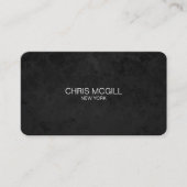 カスタム文字 – ミニマリストブラックテクスチャ 名刺 (正面)