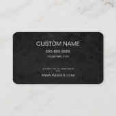 カスタム文字 – ミニマリストブラックテクスチャ 名刺 (裏面)