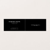 カスタム文字 – ミニマリストブラック 名刺 (外部フラット)