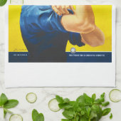 カスタム文字、リベッターのロージー、「私たちはできる！」 キッチンタオル (折り畳み)