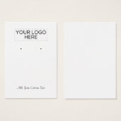 カスタム文字&ロゴイヤリングディスプレイカード (正面&裏面)