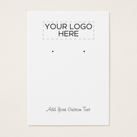 カスタム文字&ロゴイヤリングディスプレイカード (正面)