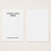 カスタム文字&ロゴイヤリングディスプレイカード (正面&裏面)