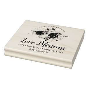 カスタム文字&ロゴフローリストBusiness Bouquet ラバースタンプ