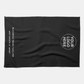 カスタム文字&ロゴlブラック&ホワイトプロモーション キッチンタオル (横)