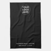 カスタム文字&ロゴlブラック&ホワイトプロモーション キッチンタオル (縦)