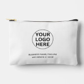 カスタム文字&ロゴlプロモーションブラック&ホワイト アクセサリーポーチ (正面)
