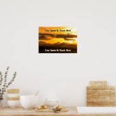 カスタム文字 |丘の夕日 ポスター (キッチン)