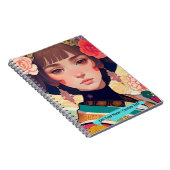 カスタム文字-中国の美しいAi生成イメージ ノートブック (右側)