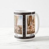 カスタム文字/写真ビクトリアンヴィンテージブラウンダマスク コーヒーマグカップ (正面右)