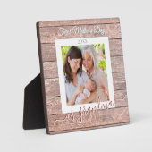 カスタム文字+写真第1母の日のギフト素朴 フォトプラーク (正面)