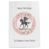 カスタム文字〔占星術の〕十二宮図標識射手座 ミディアムペーパーバッグ (正面)