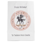 カスタム文字〔占星術の〕十二宮図標識射手座 ミディアムペーパーバッグ (裏面)