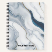 カスタム文字 – 大理石パターン ノートブック (正面)