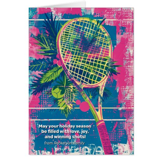 🎾🎄カスタム文字、季節の挨拶:愛 (正面)