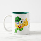 カスタム文字(帽子とスカーフ2) ツートーンマグカップ (左)