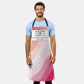 カスタム文字、水彩キッチン エプロン (着用した状態)