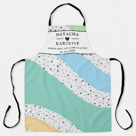カスタム文字、水彩キッチン エプロン